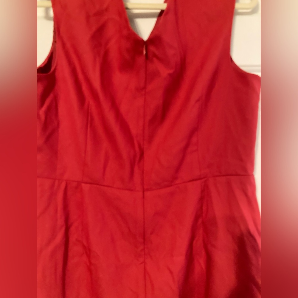 LOFT Red Sleeveless Button Front Mini Dress - Picture 11 of 13